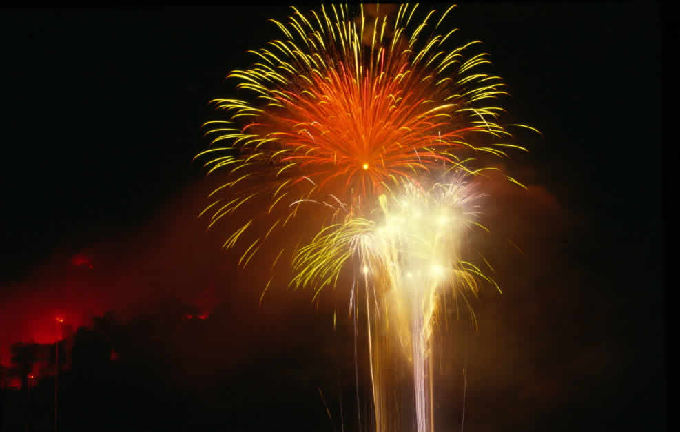 Feuerwerk auf der Wertheimer Burg, 1985 – © Nils Thoma